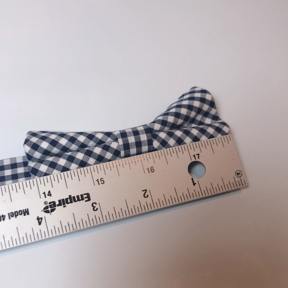 Crewcuts Boys' Patterned Bow Tie NWOT Blue and White Gingham Adjustable Bow Tie - Picture 6 of 7
